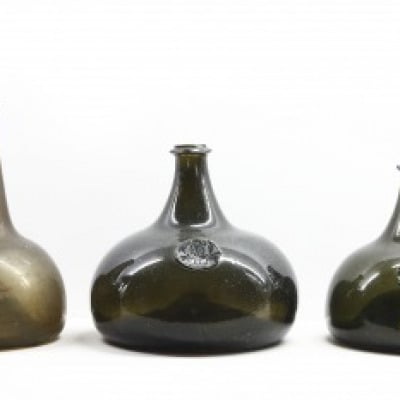 Historical English bottles from Eighteenth Century.